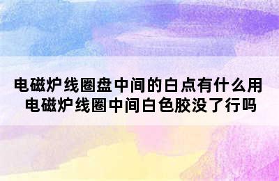 电磁炉线圈盘中间的白点有什么用 电磁炉线圈中间白色胶没了行吗